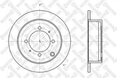 Stellox 6020-3024-SX тормозной диск на MITSUBISHI GALANT V седан (E5_A, E7_A, E8_A)