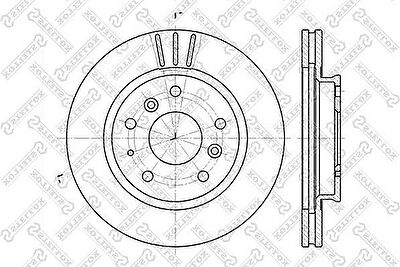 Stellox 6020-3220V-SX тормозной диск на MAZDA 626 III Hatchback (GD)