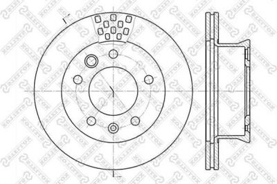 Stellox 6020-3334V-SX тормозной диск на VW LT 28-46 II c бортовой платформой/ходовая часть (2DC, 2DF, 2