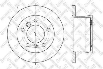 Stellox 6020-3336-SX тормозной диск на VW LT 28-46 II c бортовой платформой/ходовая часть (2DC, 2DF, 2