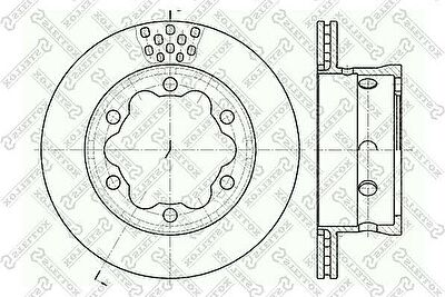 Stellox 6020-3344V-SX тормозной диск на MERCEDES-BENZ SPRINTER 4-t фургон (904)