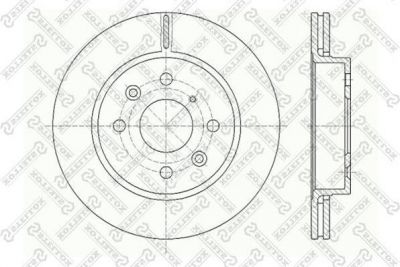 Stellox 6020-3501V-SX тормозной диск на KIA SEPHIA (FA)