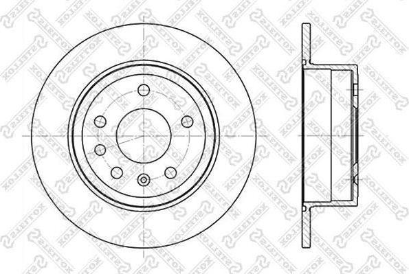 Stellox 6020-3610-SX тормозной диск на OPEL OMEGA A (16_, 17_, 19_)
