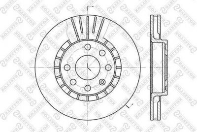 Stellox 6020-3613V-SX тормозной диск на OPEL KADETT E кабрио (43B_)