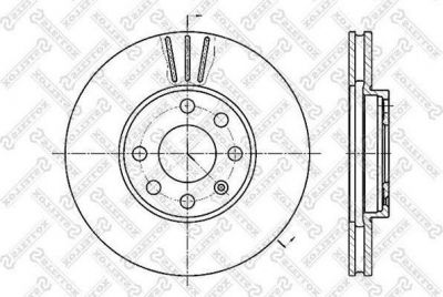 Stellox 6020-3629V-SX тормозной диск на OPEL ASTRA G универсал (F35_)