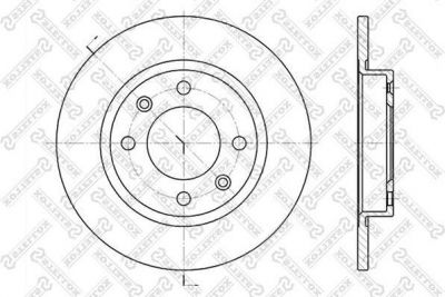 Stellox 6020-3716-SX тормозной диск на PEUGEOT 405 I Break (15E)