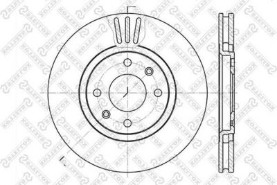 Stellox 6020-3720V-SX тормозной диск на PEUGEOT 406 Break (8E/F)