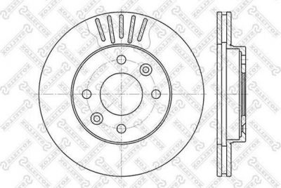 Stellox 6020-3909V-SX тормозной диск на RENAULT CLIO II (BB0/1/2_, CB0/1/2_)