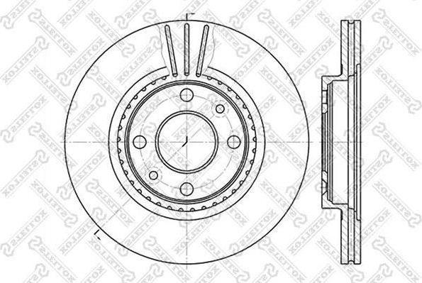 Stellox 6020-3910V-SX тормозной диск на RENAULT LOGAN I универсал (KS_)