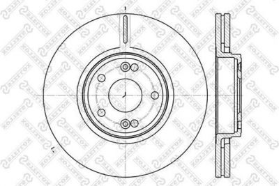 Stellox 6020-3932V-SX тормозной диск на RENAULT LAGUNA II (BG0/1_)