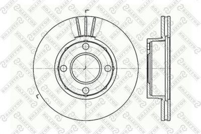 Stellox 6020-4738V-SX тормозной диск на AUDI 80 (8C, B4)