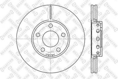 Stellox 6020-4743V-SX тормозной диск на SKODA SUPERB (3U4)