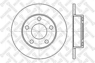 Stellox 6020-4747-SX тормозной диск на AUDI 100 (44, 44Q, C3)