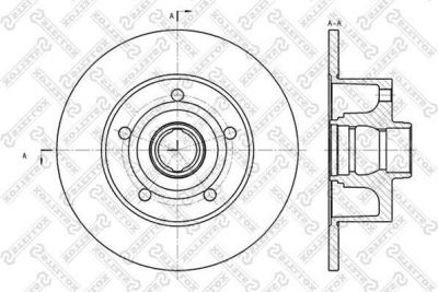 Stellox 6020-4757-SX тормозной диск на AUDI A4 Avant (8D5, B5)