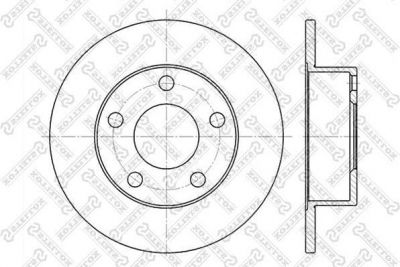 Stellox 6020-4764-SX тормозной диск на AUDI A6 (4B2, C5)