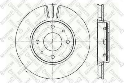 Stellox 6020-4839V-SX тормозной диск на MITSUBISHI CARISMA седан (DA_)