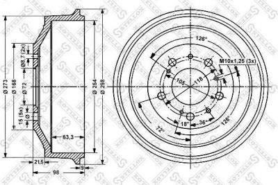 Stellox 6026-9906-SX тормозной барабан на FIAT DUCATO Panorama (280)