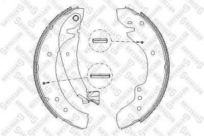 STELLOX Колодки тормозные барабанные, комплект (729 100-SX)