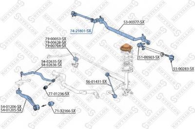Stellox 74-21801-SX втулка, вал рулевого колеса на 5 (E34)