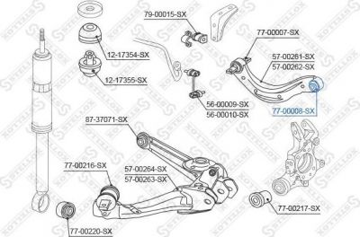 Stellox 77-00008-SX подвеска, рычаг независимой подвески колеса на NISSAN PATHFINDER II (R50)