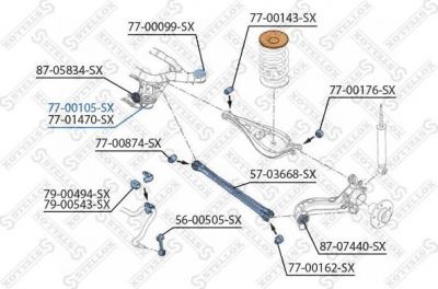 Stellox 77-00105-SX подвеска, рычаг независимой подвески колеса на 3 кабрио (E46)