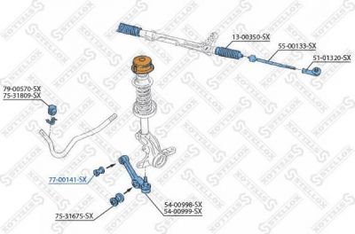 Stellox 77-00141-SX подвеска, рычаг независимой подвески колеса на FORD SCORPIO I (GAE, GGE)