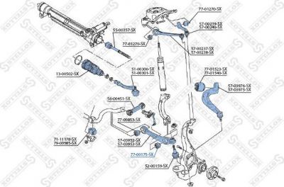 Stellox 77-00175-SX подвеска, рычаг независимой подвески колеса на AUDI A4 Avant (8K5, B8)