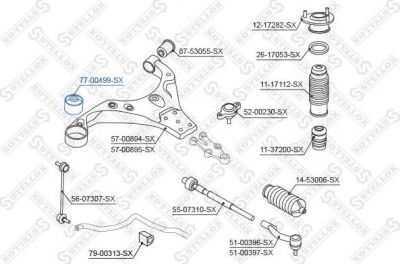 Stellox 77-00499-SX подвеска, рычаг независимой подвески колеса на KIA CEE'D SW (ED)