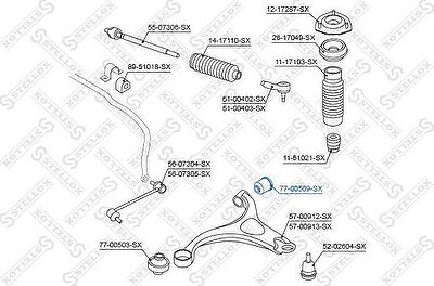 Stellox 77-00509-SX подвеска, рычаг независимой подвески колеса на HYUNDAI SANTA FE II (CM)