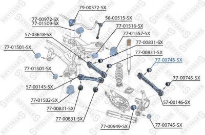 Stellox 77-00745-SX подвеска, рычаг независимой подвески колеса на 3 (E90)