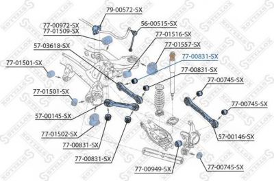 Stellox 77-00831-SX подвеска, рычаг независимой подвески колеса на 3 (E90)