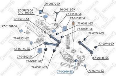 Stellox 77-00949-SX подвеска, рычаг независимой подвески колеса на 3 (E90)