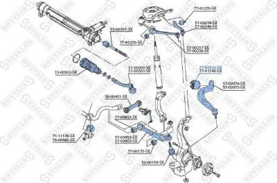 Stellox 77-01523-SX подвеска, рычаг независимой подвески колеса на AUDI A4 Avant (8K5, B8)