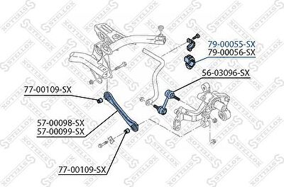 Stellox 79-00055-SX опора, стабилизатор на VW TIGUAN (5N_)