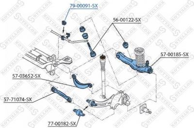 Stellox 79-00091-SX опора, стабилизатор на FORD FOCUS (DAW, DBW)