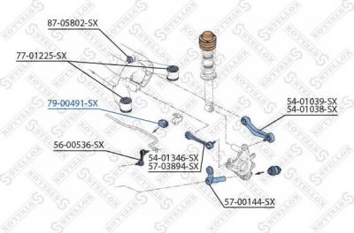 Stellox 79-00491-SX опора, стабилизатор на 5 Touring (E39)