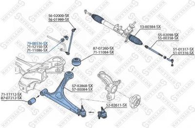 Stellox 79-00536-SX опора, стабилизатор на SKODA OCTAVIA Combi (1U5)