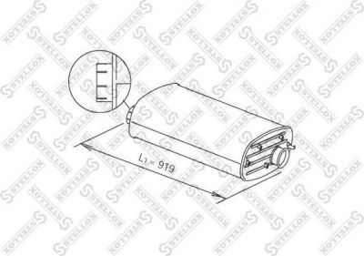 Stellox 82-03103-SX средний / конечный глушитель ог на RENAULT TRUCKS Kerax