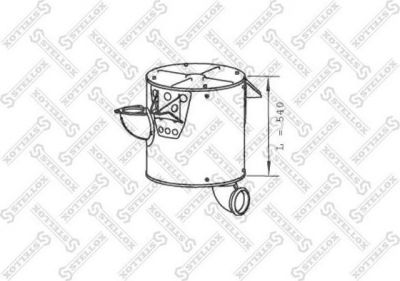 STELLOX Средний / конечный глушитель ОГ (82-03107-SX)