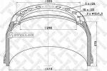 Stellox 85-00014-SX тормозной барабан на MERCEDES-BENZ SK
