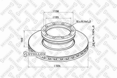 Stellox 85-00709-SX тормозной диск на MAN L 2000