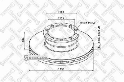 Stellox 85-00710-SX тормозной диск на MAN L 2000