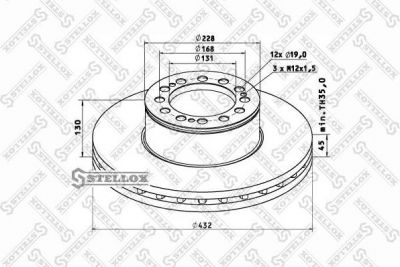 Stellox 85-00714-SX тормозной диск на MAN F 2000