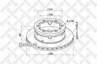 Stellox 85-00721-SX тормозной диск на MERCEDES-BENZ SPRINTER 4-t фургон (904)