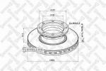 Stellox 85-00725-SX тормозной диск на MERCEDES-BENZ ATEGO