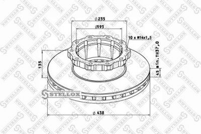 Stellox 85-00729-SX тормозной диск на MERCEDES-BENZ O 404