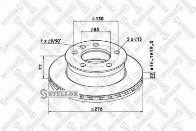 Stellox 85-00730-SX тормозной диск на MERCEDES-BENZ SPRINTER 4-t фургон (904)