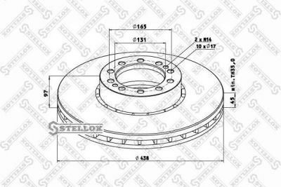 Stellox 85-00747-SX тормозной диск на RENAULT TRUCKS R