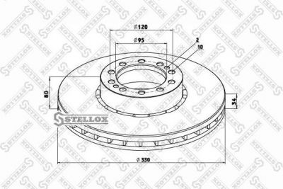 Stellox 85-00777-SX тормозной диск на RENAULT TRUCKS Midlum