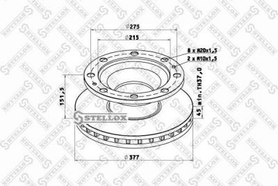 Stellox 85-00785-SX тормозной диск на IVECO EuroCargo